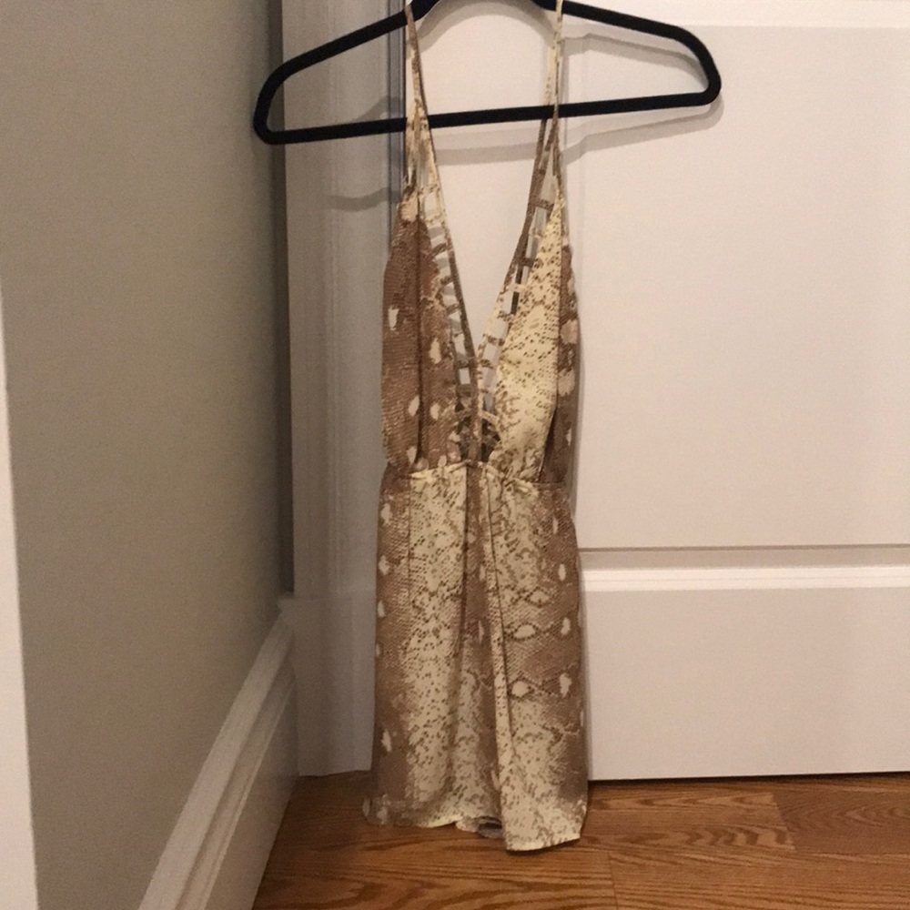 Snake print romper